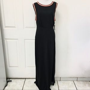 Free People Black Maxi Dress Open Back Size Large